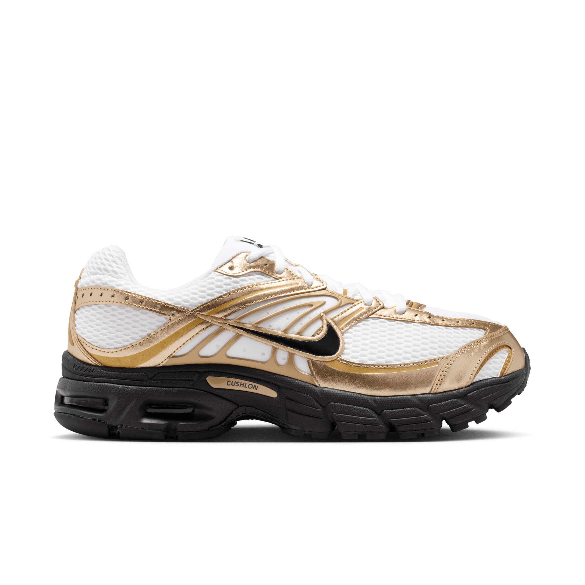 Nike Air Max Moto 2K "White/Black/Metallic Gold" Men's Shoe - WHITE/GOLD